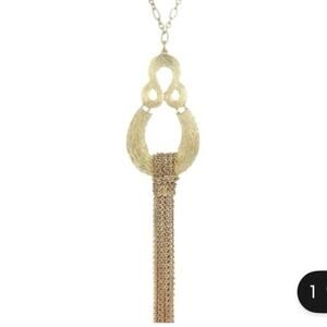 Lilly Pulitzer Fantasea Gold Tassle Neckace